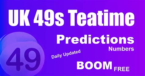 uk teatime predictions.